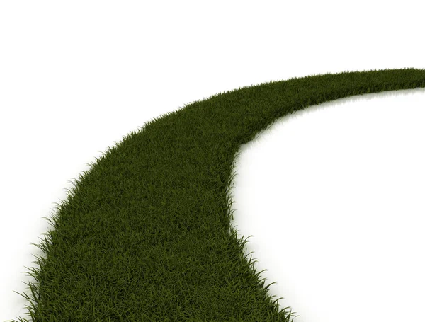 Grönt Gräs Väg Miljö Koncept Image — Stockfoto