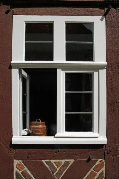 Window Ceramic Pot — Stock Photo, Image
