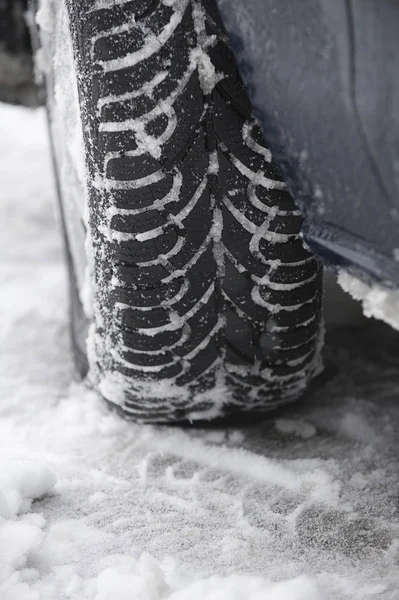 Pneus Hiver Sur Une Voiture — Photo