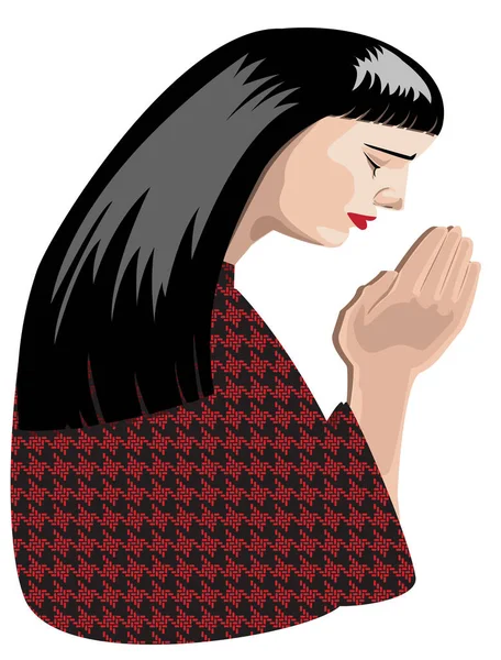 Ilustración Mujer Religiosa Formato Vectorial —  Fotos de Stock