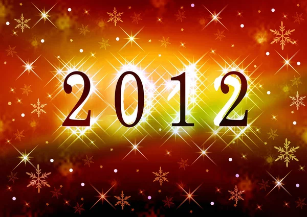 2012 Gratulationskort Digital Modern Illustration — Stockfoto