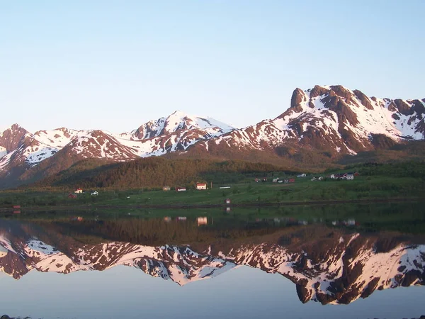 Lofoten Natuur Landschap Achtergrond — Stockfoto