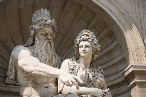 Άγαλμα Ποσειδώνα Albertina Βιέννη — Φωτογραφία Αρχείου