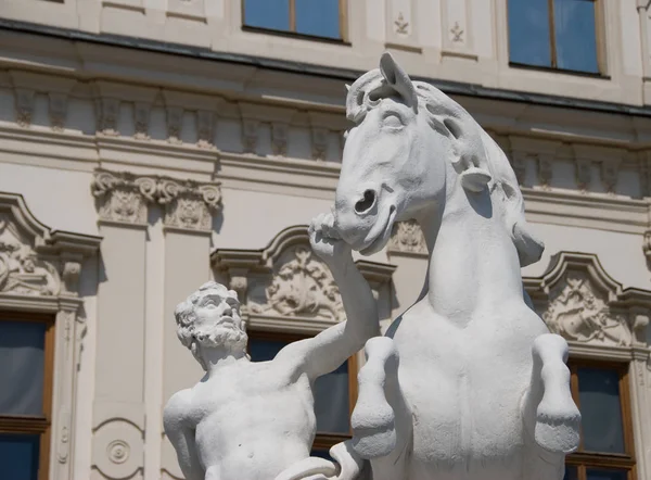 Koňská Socha Před Belvederským Palácem — Stock fotografie