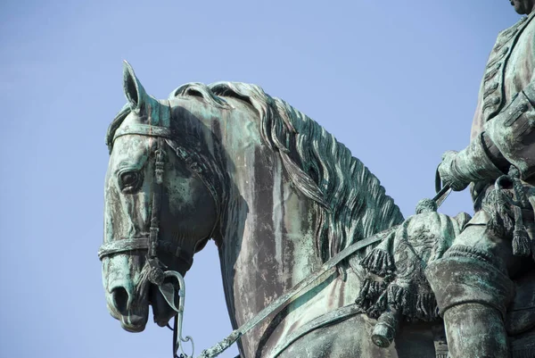 Fragmento Estatua Frente Museo Arte Viena Austria — Foto de Stock