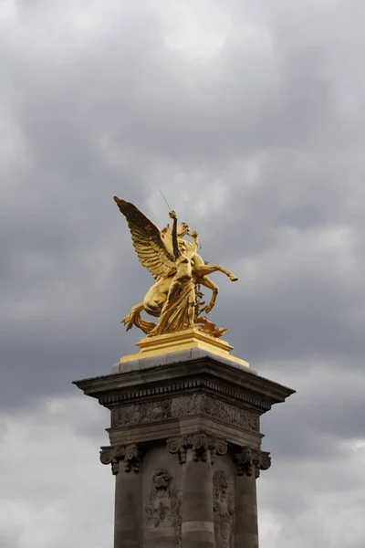 Pegasus Statue Alexander Bridge Paris — Stock Photo, Image