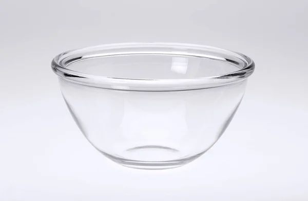 Glass Bowl Neutral Background — Stock Photo, Image