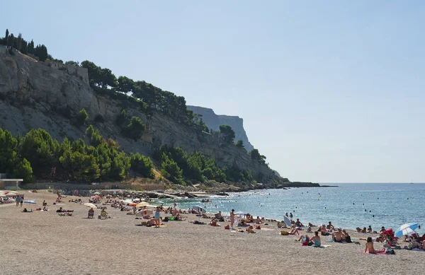 Het Strand Van Cassis Zuid Frankrijk — Stockfoto