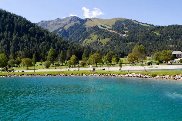 Belle Vue Sur Fond Des Montagnes Des Alpes — Photo