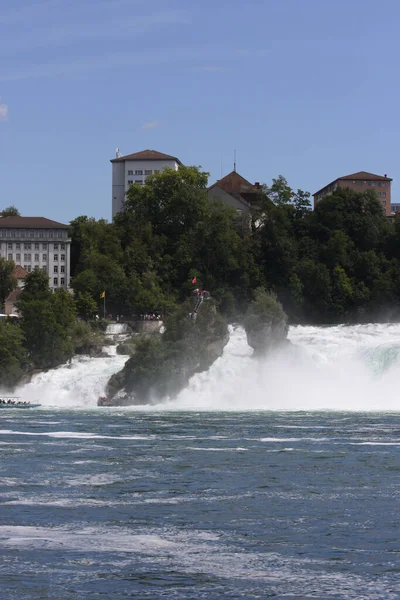 Air Terjun Rhine Adalah Air Terjun Yang Terletak Swiss Dan — Stok Foto