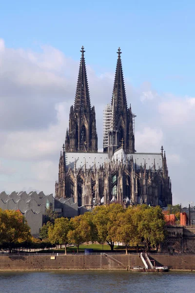 Kölner Dom Und Rhein — Stockfoto