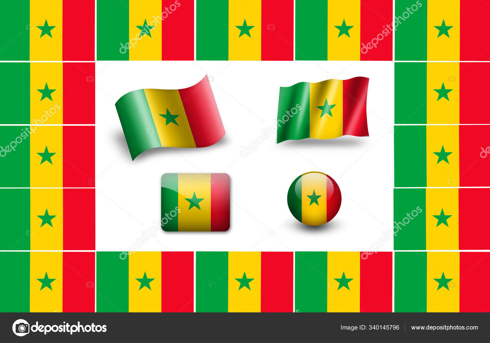 Bandeira Senegal Conjunto Ícone Quadro Bandeiras fotos, imagens de ©  PantherMediaSeller #340145796