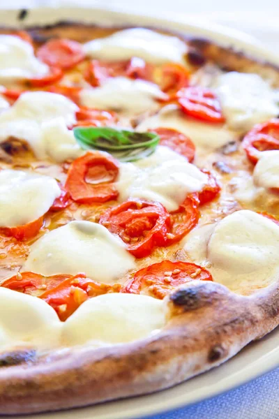 True Italian Pizza Traditional Pizza Margherita Served Capri 039 — Stock Photo, Image