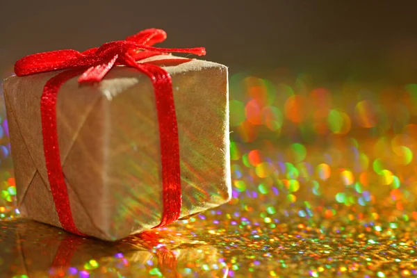 gift package with red bow