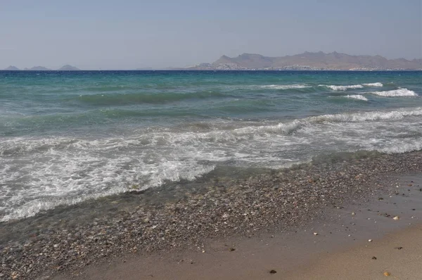 Nádherná Pláž Kos Řecko Turecko Pozadí — Stock fotografie