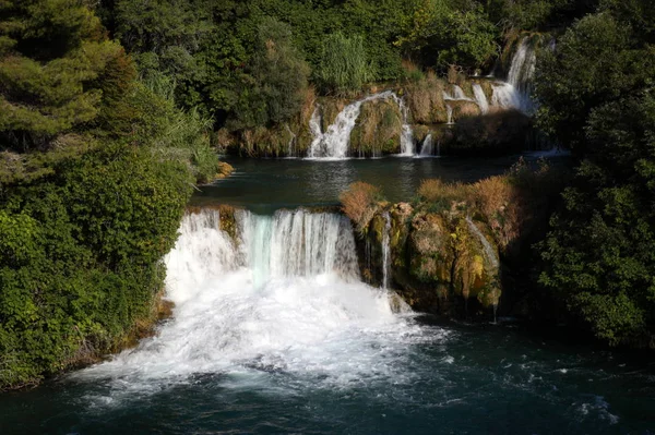 Cachoeira Natureza Floresta Paisagem — Fotografia de Stock