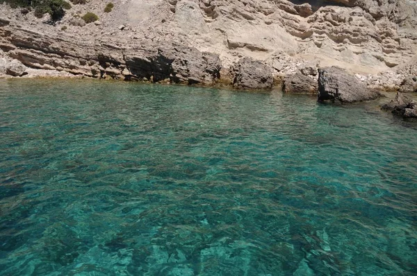 Splendido Paesaggio Marino Isola Deserta Grecia — Foto Stock