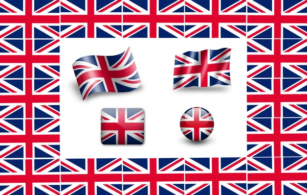 United Kingdom Flag Icon Set — Stock Photo, Image