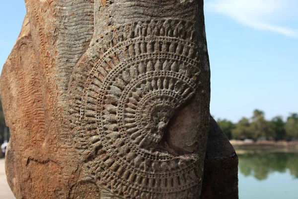 Naga Steindamm Angkor Wat Chrám — Stock fotografie