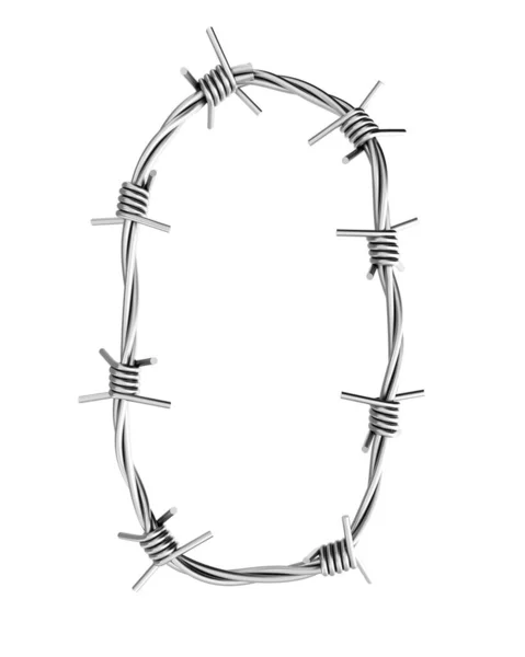 Letter Made Barbed Wire — Stock Photo, Image