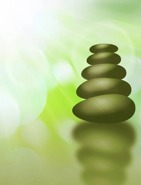 Zen Piedras Hierba Gráfico — Foto de Stock