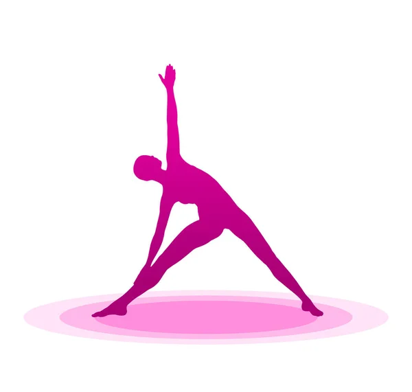 Lila Yoga Pose — Stockfoto
