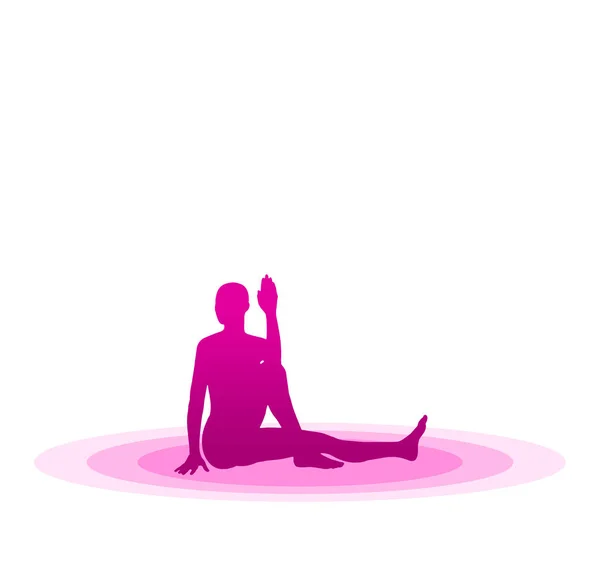 Pose Yoga Violeta — Fotografia de Stock