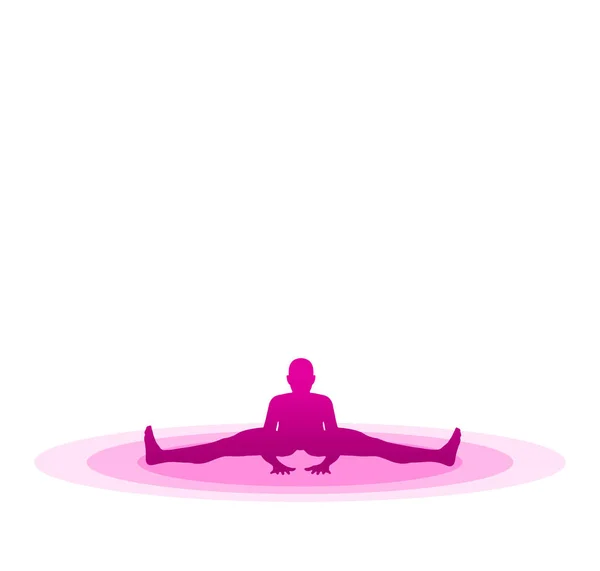 Violet Yoga Pozează — Fotografie, imagine de stoc