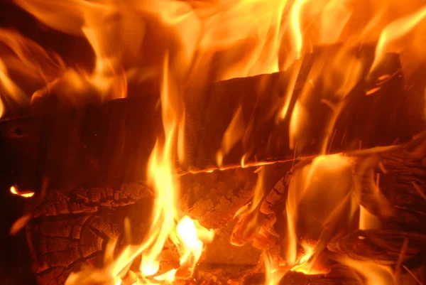 Fireplace Red Fire Flame — Stock Photo, Image