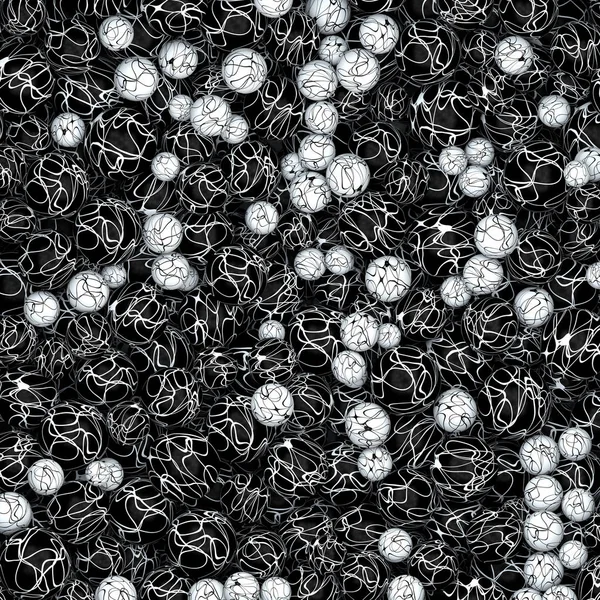 黒と白の抽象的な質感の真珠の高品質なレンダリング — ストック写真