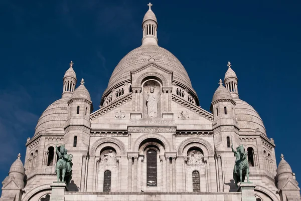 Sacre Couer Slunci Proti Modré Obloze — Stock fotografie