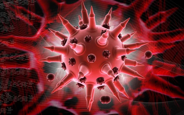 바이러스의 배경에 디지털 — 스톡 사진
