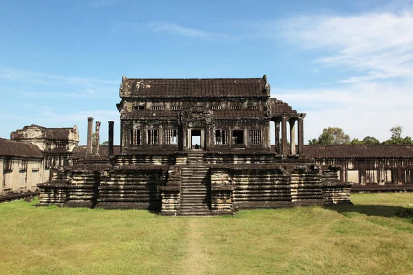 Perpustakaan Utara Tingkat Pertama Angkor Wat Candi — Stok Foto