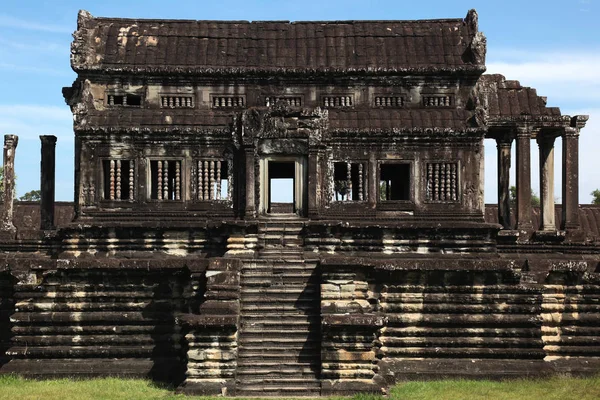 Bibliothèque Nord Temple Angkor Wat Premier Niveau — Photo