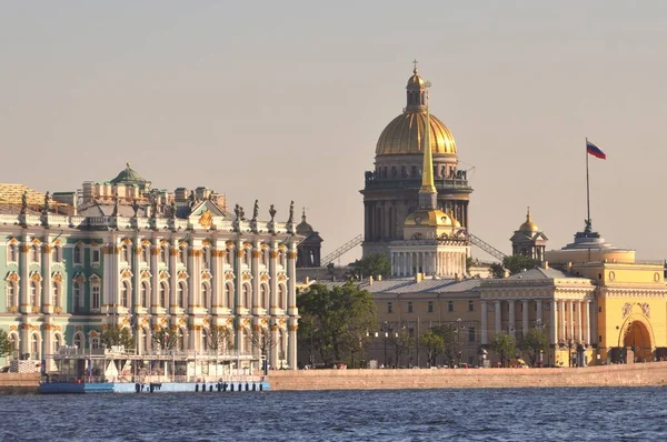 Petersburg Main Landmarks Admiralty Hermitage Isaac Cathedral Neva — Stock Photo, Image