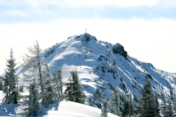 Bella Vista Sulle Alpi Montagne Sfondo — Foto Stock