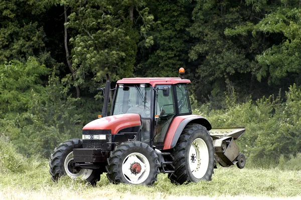 Kukorica Betakarítása Olyan Gépekkel Mint Aratógép Cséplőgép Traktor — Stock Fotó