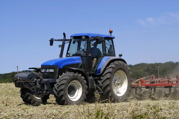 Récolte Colza Avec Des Machines Comme Une Batteuse Moissonneuse Tracteur — Photo