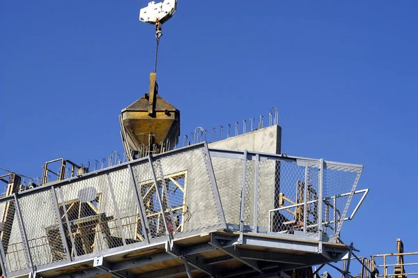 Canteiro Obras Com Guindaste Edifício — Fotografia de Stock