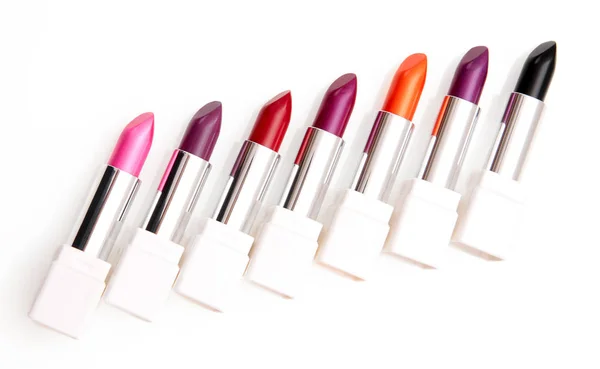 Set Lipsticks Isolated White Background — Stock Photo, Image