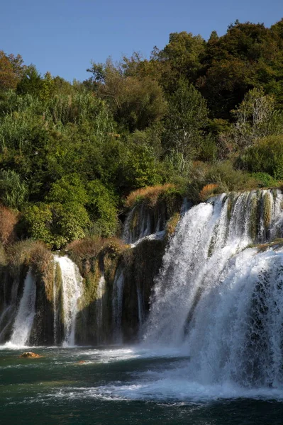 Waterval Natuurbos Landschap — Stockfoto