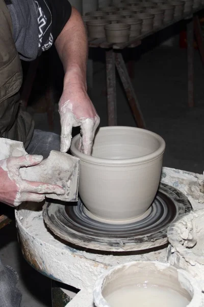 Clay Pottery Craftsmanship Potters — Stock Photo, Image