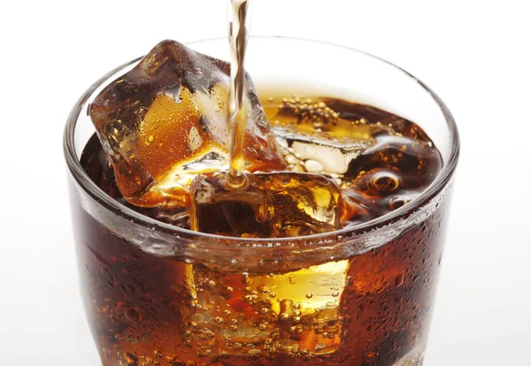 Closeup Cola Being Poured — Stock Photo, Image