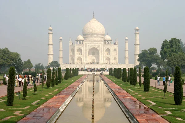 Agra Hindistan Ünlü Taj Mahal Türbesi — Stok fotoğraf