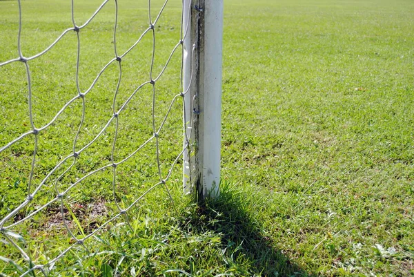 Futbol Sahası Hedefe Arkadan Görünüm — Stok fotoğraf