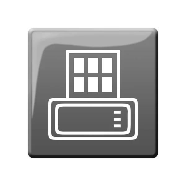 インターネットグラフィックプリントボタン — ストック写真
