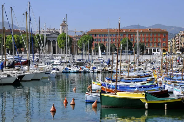 Porto Nice Sudeste França Departamento Alpes Maritimes — Fotografia de Stock