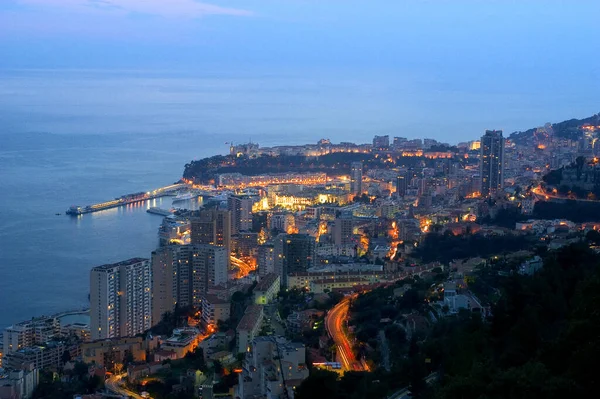 Landscape Monaco Night Small Hour — Stock Photo, Image