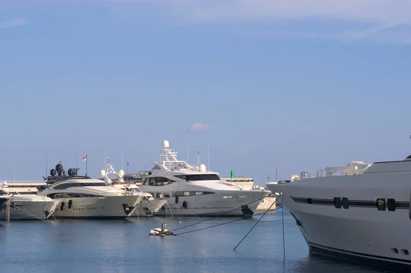 Yachts Monaco Harbour — Stock Photo, Image