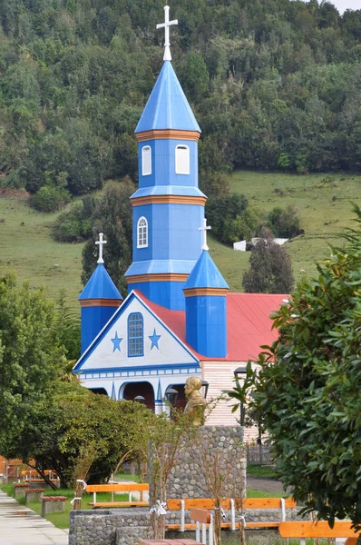 Chiesa Nell Isola Tenaun Chiloe — Foto Stock